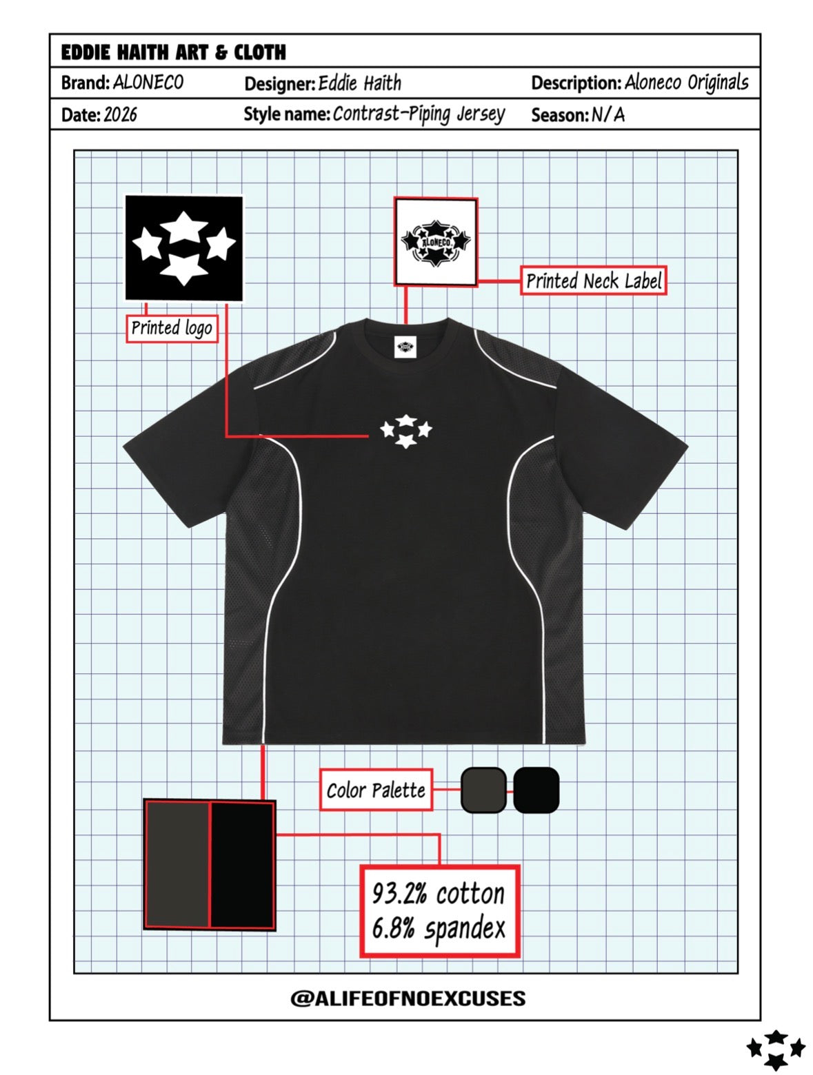 Contrast-Piping Jersey