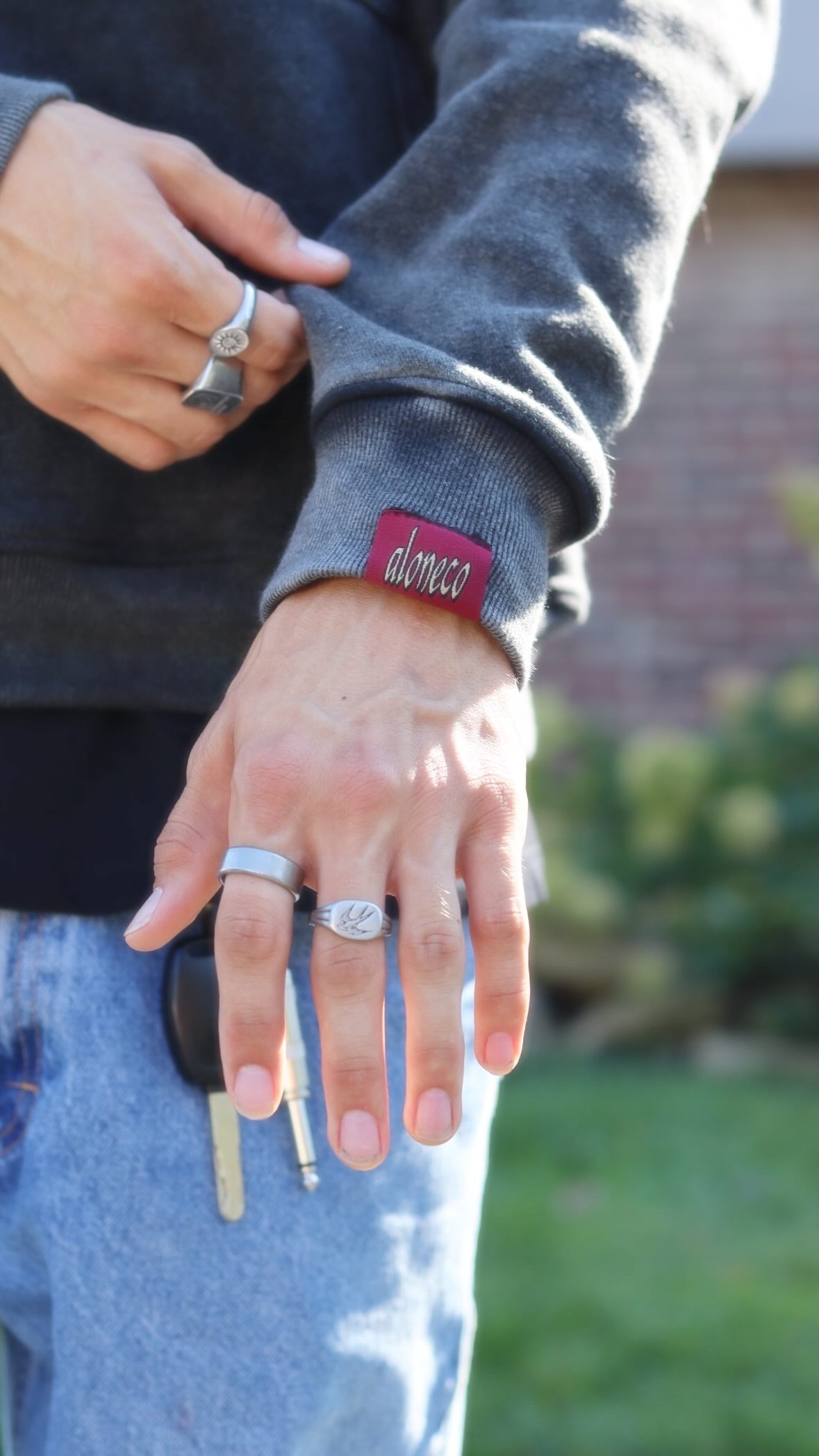 ALONECO Gothic Bone Hoodie