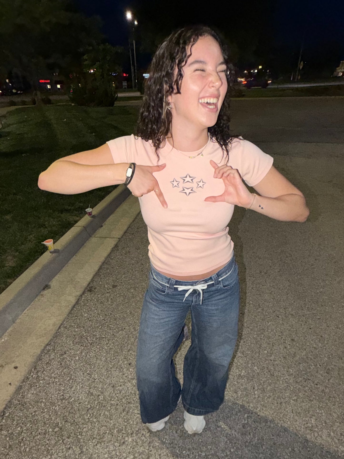 Women’s Cotton Stretch Tee (Pink)