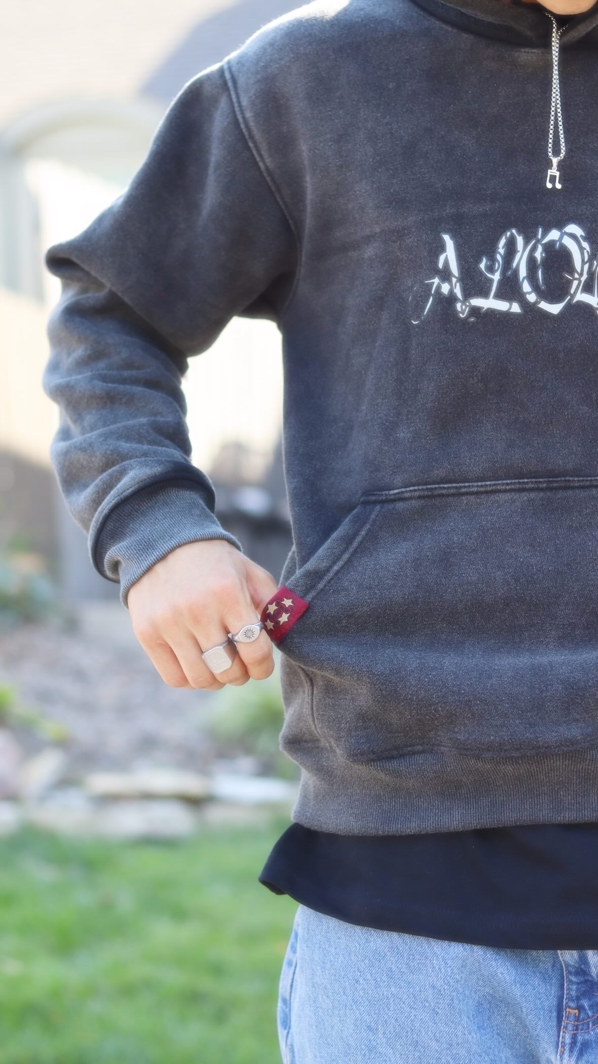 ALONECO Gothic Bone Hoodie