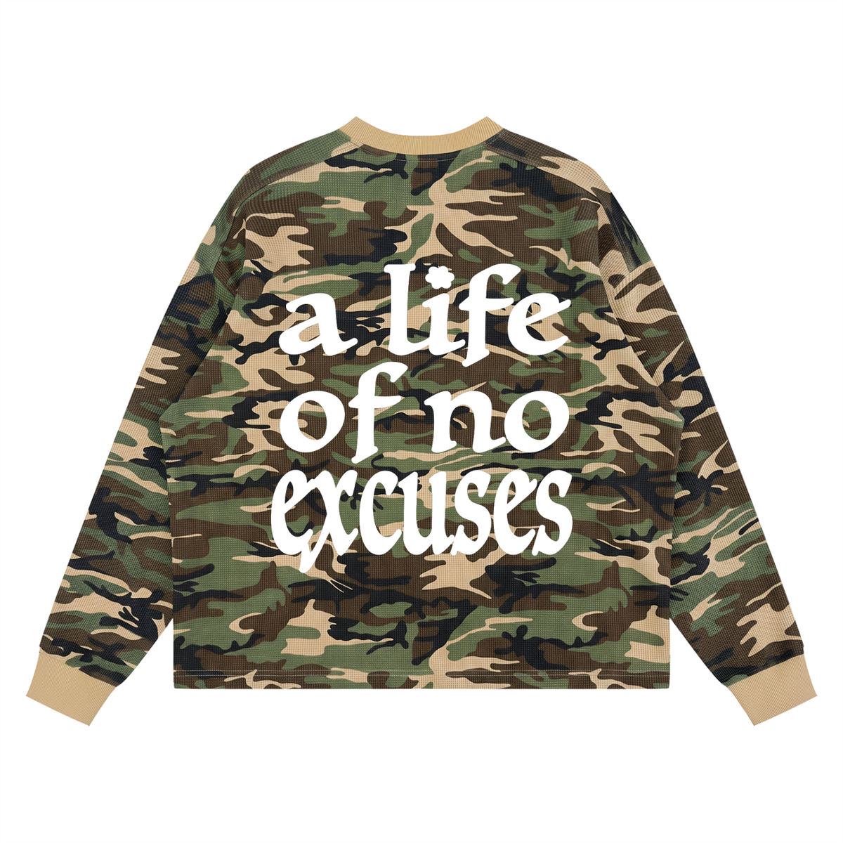 Camo Waffle Knit Long Sleeve